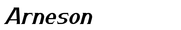 Arneson font preview